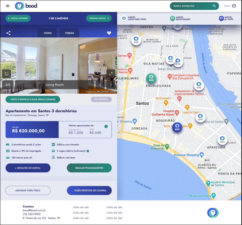 O objetivo é facilitar a visita do possível cliente sem se deslocar até o local e dessa forma agregar valor ao sistema apostando no principal diferencial, a ambientação em 3D